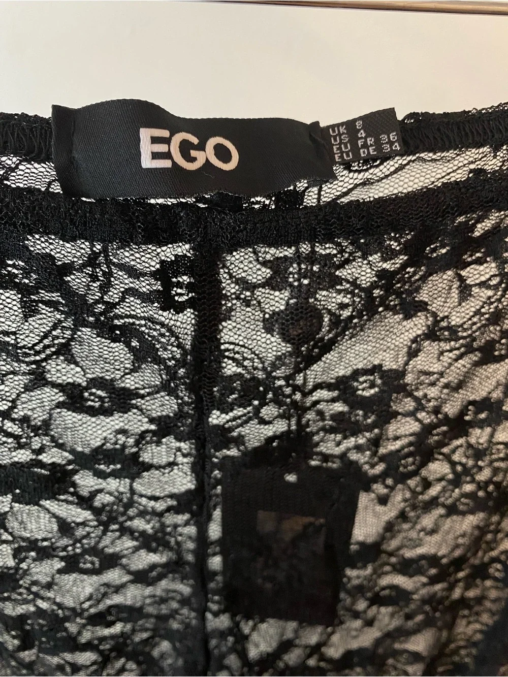 Only Fan Favorite EGO Black Sheer Floral Lace Leggings - Picture 3 of 4